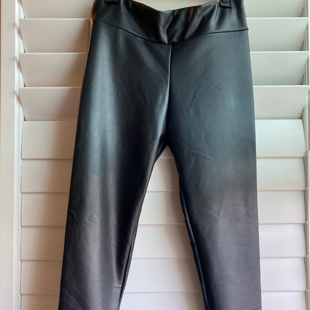 Faux leather leggings